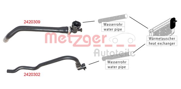 METZGER 2420309 Kühlerschlauch